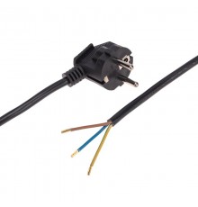 Шнур электрический с вилкой ПВС 3х1,0 мм2 1,5м (черный)  11-1318  REXANT