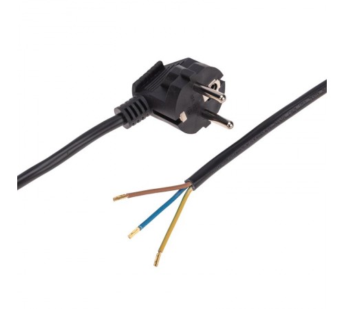 Шнур электрический с вилкой ПВС 3х1,0 мм2 1,5м (черный)  11-1318  REXANT