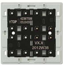 Кнопочный модуль для подключения к релейеной станции, 3 канала, 6 точек срабатывания  4236TSM  Jung