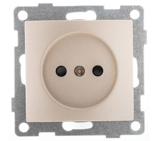 Bravo Розетка 1-ой б/з с з/ш, СУ , 16А, 250В, шампань  С10Р2-027  GUSI Electric