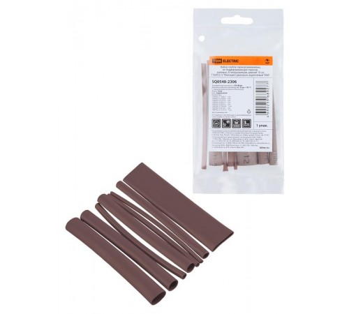 Набор трубок термоусаживаемых, клеевых "Моноцвет-диапазон, коричневый "  SQ0548-2306  TDM