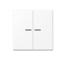 Клавиша для KNX кнопки, 2 группы, с окошком; термопласт; белый матовый  A102KO5BFWWM  Jung