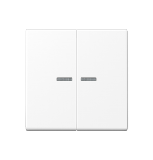 Клавиша для KNX кнопки, 2 группы, с окошком; термопласт; белый матовый  A102KO5BFWWM  Jung