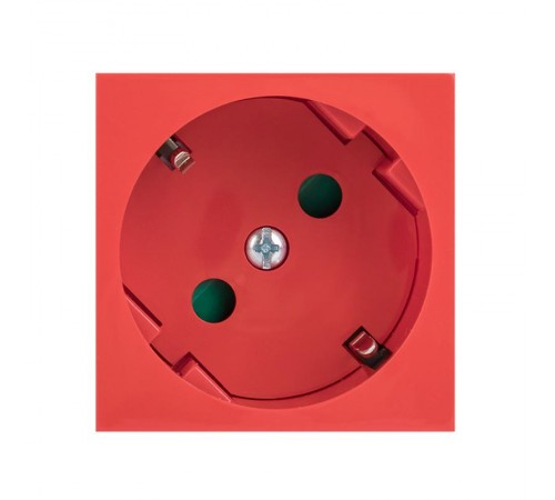 Розетка 45х45 PRO, с заземлением, красная , 45 град  E6MR16-028-70-45  EKF