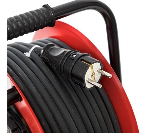 Удлинитель на катушке "Гефест 2.0" 4 гнезда 30м с заземлением и предохранителем КГ 3*2,5 16А/3,5кВт IP44 PROxima  UKG02-16-R325-4-30-IP44  EKF