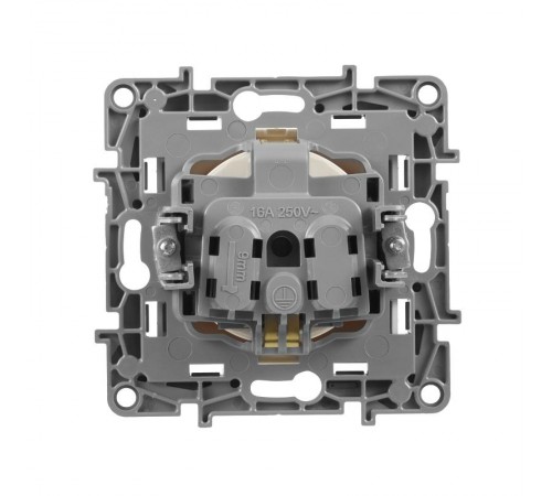 Etika Слоновая кость Розетка с заземлением со шторками, винтовые клеммы  672322  Legrand