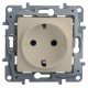 Etika Слоновая кость Розетка с заземлением, винтовые клеммы  672321  Legrand