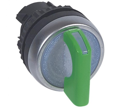 Переключатель - Osmoz - для комплектации - с подсветкой - 2 положения с фиксацией - 90° - зеленый  024042  Legrand