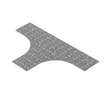 Донная вставка для тройника для лотков НЛО 600 мм, толщ. 1,0 мм, гор. цинк, 341356  ДВТЛНЛО-600-1,0-R330-ГЦ   Ostec