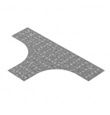 Донная вставка для тройника для лотков НЛО 500 мм, толщ. 1,0 мм, гор. цинк, 341355  ДВТЛНЛО-500-1,0-R330-ГЦ   Ostec