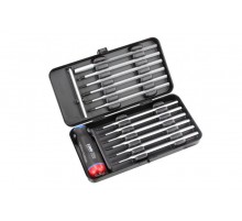 Отвертка c регулировкой крутящего момента Серия Nm 1,5-3,0 с набором насадок 12 шт в кейсе plus/minus  10099716  Felo