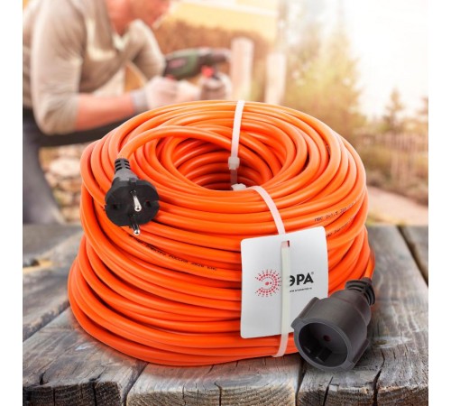 Удлинитель силовой ЭРА UPx-1-2x1.5-50m-IP44 в бухте б/з 50м 1 гн ПВС 2х1.5  Б0046809  ЭРА