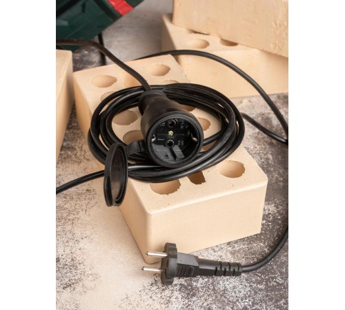 Розетка переносная с защитной крышкой каучуковая 230В 2P+PE 16A IP44 EKF PROxima  RPS-012-16-230-44  EKF