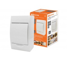 Бокс пластиковый навесной ЩРН-П-4 модуля с белой крышкой, навесной, пластик IP41  SQ0903-0001  TDM