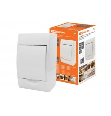 Бокс пластиковый навесной ЩРН-П-4 модуля с белой крышкой, навесной, пластик IP41  SQ0903-0001  TDM