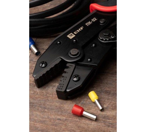 Пресс-клещи ПК-02 ( 0.25-6.0 мм2 НШвИ НШв) EKF Expert   pk-02-exp   EKF