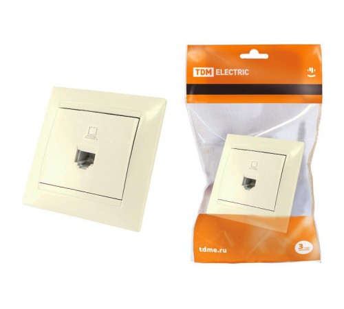 Розетка компьютерная RJ45  сл. кость "Лама"   SQ1815-0116  TDM