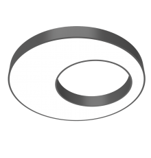 Светильник светодиодный Cosmo excentric подвесной 65Вт 4000 К 1200x115 мм RAL9005 черный муар с расс. опал  V1-R0-9X504-30000-2006540  VARTON