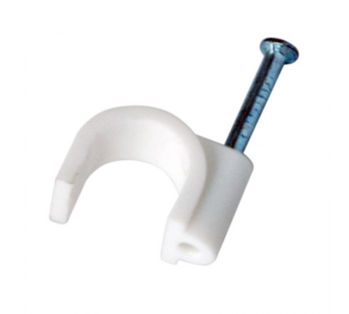 Крепеж кабеля круглый 10 мм, белый (упак. 50 шт)  07-4010  REXANT