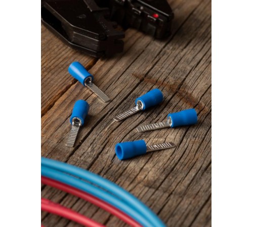 Наконечник штыревой плоский изолированный НШПИ 1.0-2.5 (уп 5шт) EKF PROxima  nshpi-1.0-2.5r  EKF