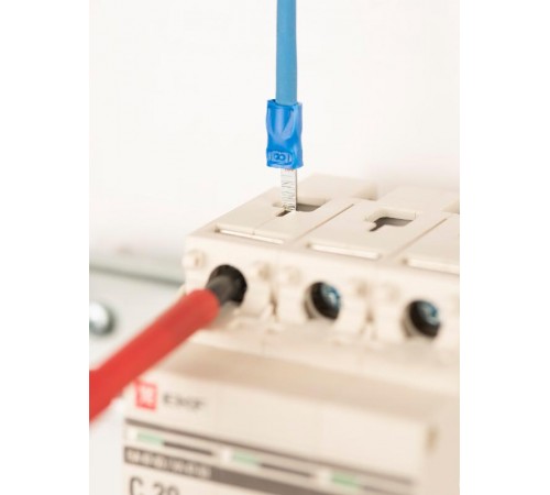 Наконечник штыревой плоский изолированный НШПИ 1.0-2.5 (уп 5шт) EKF PROxima  nshpi-1.0-2.5r  EKF