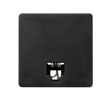Simon 27 Розетка телефонная RJ-12, 6 контактов, широкий модуль, S27, графит  27481-38  Simon