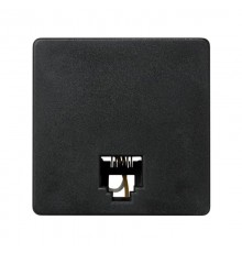 Simon 27 Розетка телефонная RJ-12, 6 контактов, широкий модуль, S27, графит  27481-38  Simon