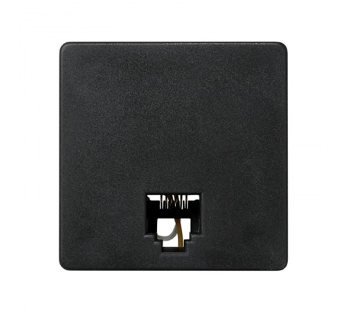 Simon 27 Розетка телефонная RJ-12, 6 контактов, широкий модуль, S27, графит  27481-38  Simon