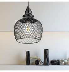 Светильник подвесной PL8 BK металл, E27, max 60W, d170 мм, черный  Б0037455  ЭРА