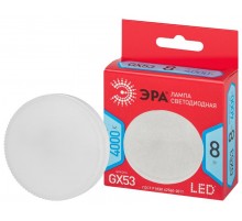 Лампа светодиодная LED GX-8W-840-GX53 R  (диод, таблетка, 8Вт, нейтр, GX53) (10/100/4800)  Б0052657  ЭРА