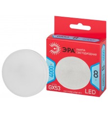 Лампа светодиодная LED GX-8W-840-GX53 R  (диод, таблетка, 8Вт, нейтр, GX53) (10/100/4800)  Б0052657  ЭРА