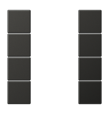 Комплект накладок 4 группы для кнопочных модулей F50; металл; антрацит; Aluminium  AL2504TSAAN  Jung