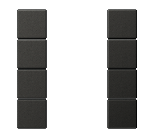 Комплект накладок 4 группы для кнопочных модулей F50; металл; антрацит; Aluminium  AL2504TSAAN  Jung