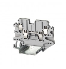 Клемма проходная, винтовой зажим, 4 точки подключения, 2.5 кв.мм, серая  TUR-2.5-QUATTRO  DKC