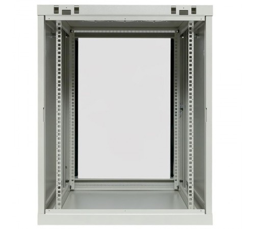 Шкаф настенный 19" TERACOM PRO 15U 600х600 мм дверь стеклянная с замком-ручкой серыйTRP-WLL-1566-40GEKF