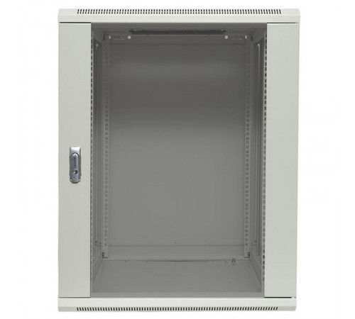 Шкаф настенный 19" TERACOM PRO 15U 600х600 мм дверь стеклянная с замком-ручкой серыйTRP-WLL-1566-40GEKF
