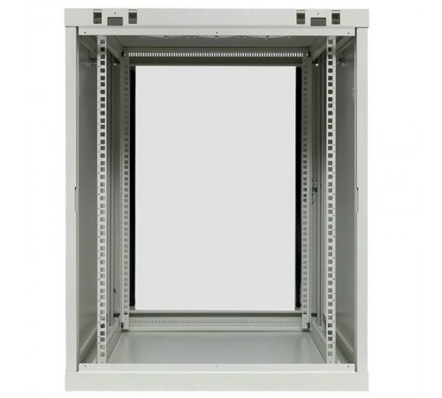 Шкаф настенный 19" TERACOM PRO 15U 600х600 мм дверь стеклянная с замком-ручкой серыйTRP-WLL-1566-40GEKF