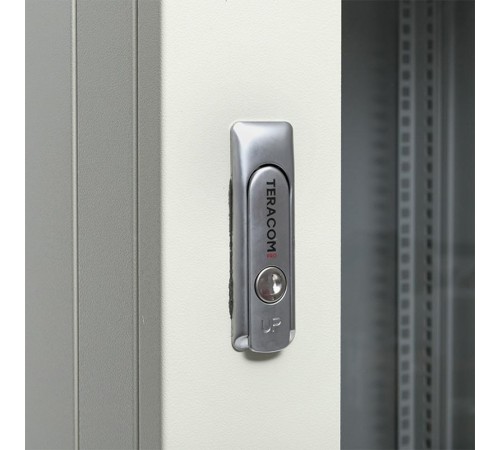 Шкаф настенный 19" TERACOM PRO 15U 600х600 мм дверь стеклянная с замком-ручкой серыйTRP-WLL-1566-40GEKF