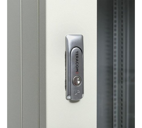 Шкаф настенный 19" TERACOM PRO 15U 600х600 мм дверь стеклянная с замком-ручкой серыйTRP-WLL-1566-40GEKF