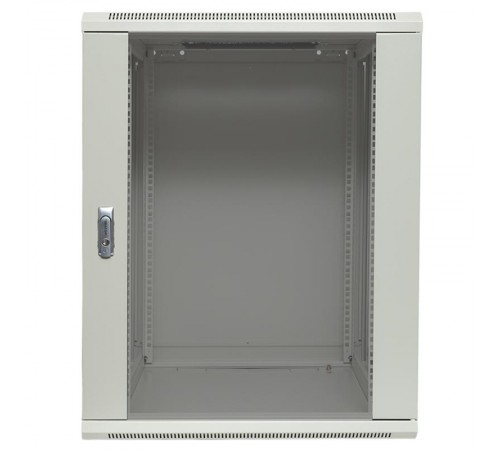 Шкаф настенный 19" TERACOM PRO 15U 600х600 мм дверь стеклянная с замком-ручкой серыйTRP-WLL-1566-40GEKF