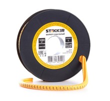 Кабель-маркер "L" для провода сеч.4мм , желтый (500шт в упак)  39120  STEKKER