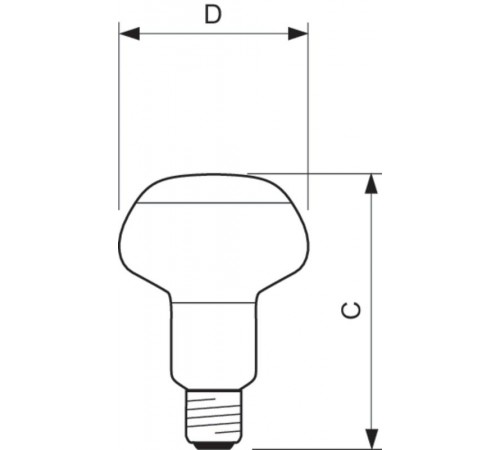 Лампа накаливания R80 75W 230V Е27  923331244220  Philips