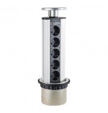 Блок розеточный настольный, 5 розеток (45х45мм)  70305  Ecoplast