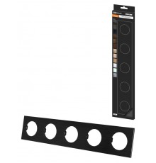 Рамка пятипостовая агат, алюминий, шлифованный, "Байкал"   SQ1819-0264  TDM