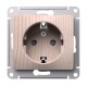 GLOSSA Сосна Розетка с заземлением со шторками, 16А, механизм  GSL001545  SE