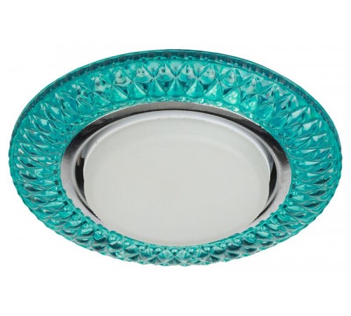 Светильник точечный встраиваемый под лампу DK LD23 15Вт GX53 голубой с подсветкой  Б0029629  ЭРА