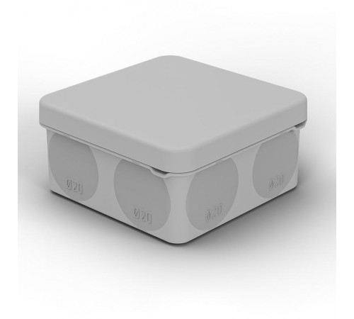 Коробка распаячная для прямого монтажа ОУ, HF, 80х80х40мм, IP67 (мембранные вводы)  28-3078  REXANT