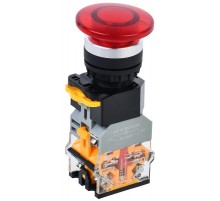 Кнопка D8-11MD "Грибок" d=22мм 1з+1р с подсвет. красная  BBG30-11MD-3-12-K04  IEK