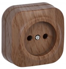 РС20-2-ХД Розет. 1-ая без з/к о/у 10А GLORY дуб  ERH10-K24-10  IEK