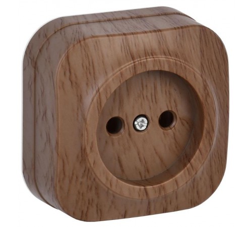 РС20-2-ХД Розет. 1-ая без з/к о/у 10А GLORY дуб  ERH10-K24-10  IEK